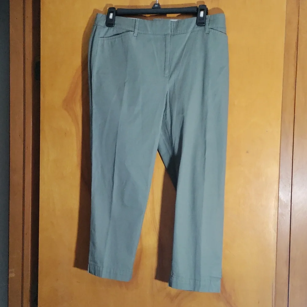 ✨ 🆕 Talbots women's size 6P green crop pants - Picture 1 of 4